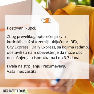Obaveštenje o isporukama brzom poštom