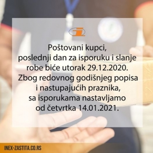 Obaveštenje o radu za vreme popisa